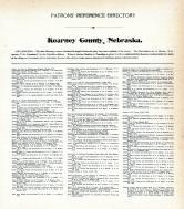 Directory 1, Kearney County 1905